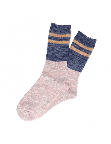 Anonymous Ism Slub Stripes Sock Crew Navy