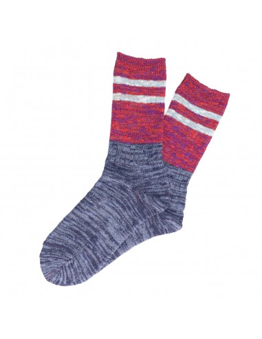 Anonymous Ism Slub Stripes Sock Crew Red