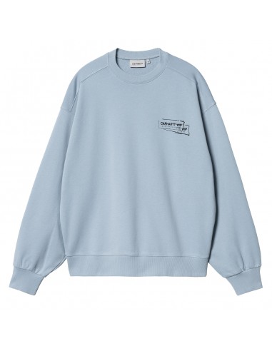 Carhartt WIP Stamp Sweat Misty Sky / Black Stone Washed