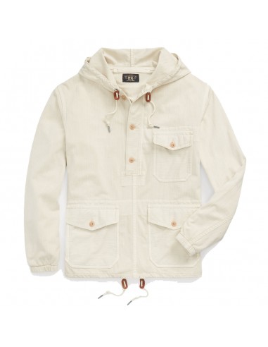 RRL by Ralph Lauren Garment-Dyed Jersey Popover Anorak Cream