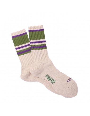 Anonymous Ism Gohemp Random Striped Pile Crew Socks Green - ONE SIZE