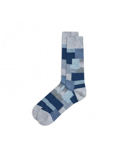 Anonymous Ism Patchwork Crew Socks Navy Melange