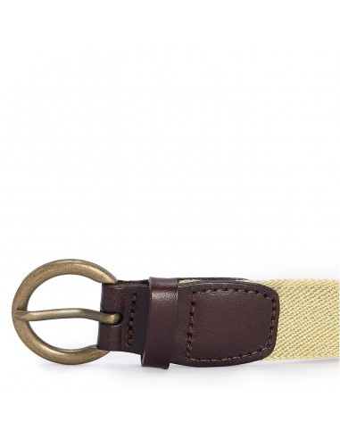 Barbour Leather Webbed Belt Sand