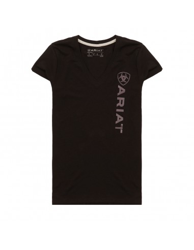 Ariat Womens Vertical Logo V T-Shirt Black