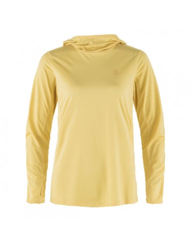 Fjallraven Womens Abisko Sun-Hoodie LS Hooded T-Shirt Mais Yellow