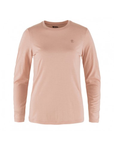 Fjallraven Womens Abisko Wool LS Base Layer T-Shirt Chalk Rose