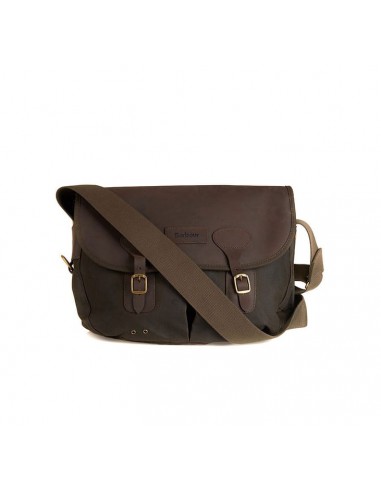 Barbour Wax Leather Tarras Bag Olive