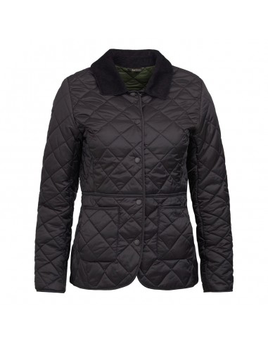 Barbour Womens Deveron Quilted Jacket Black / Olive